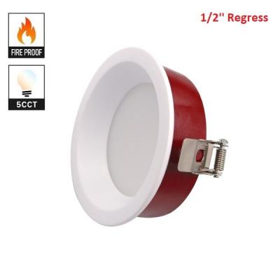 China COB Fire Rated LED Recessed Lights , 4inch 12w Wet Location LED Downlight for sale