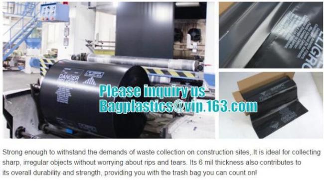 BUILDING FILMS, Asbestos bag, PE asbestos bag, building waste bag asbestos bag, building waste bag asbesto, rubble sacks