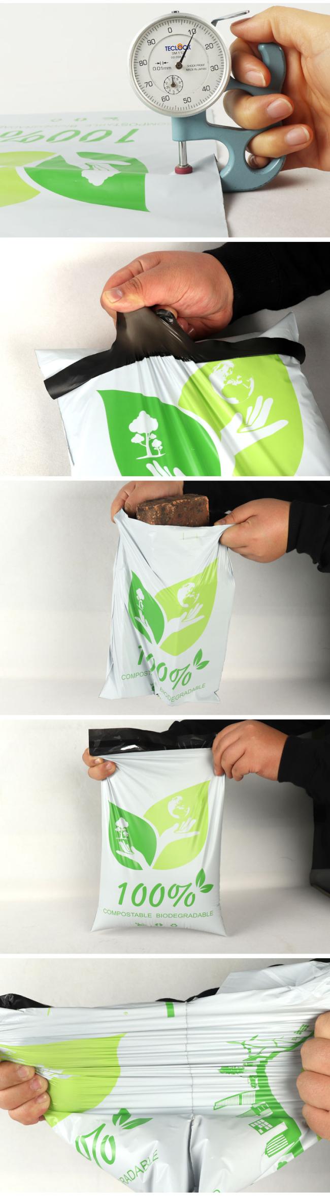 100% biodegradable compostable mailing bag custom corn starch packaging shipping bag