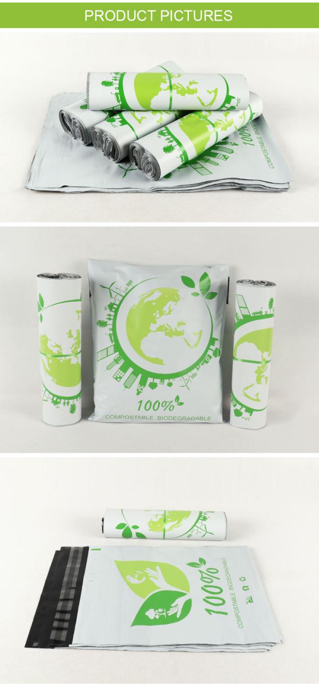 100% biodegradable compostable mailing bag custom corn starch packaging shipping bag