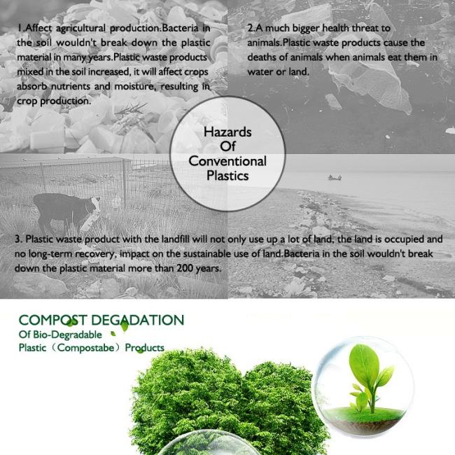 PLA Compostable waste bags dog poop bags