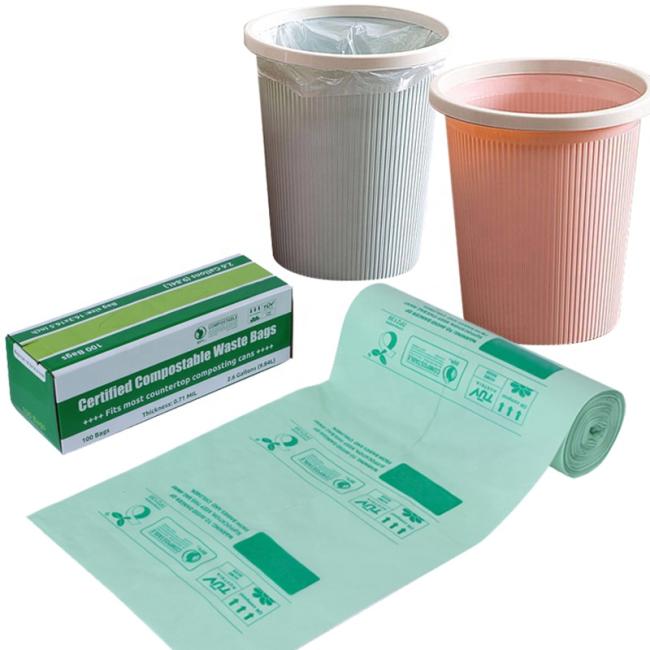 Fashion customized full biodegradable plastic garbage waste bag for kitchen