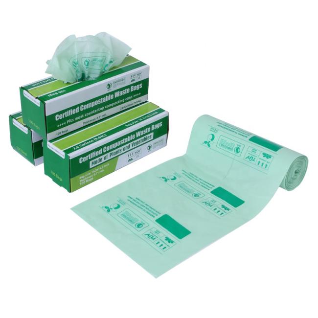 Fashion customized full biodegradable plastic garbage waste bag for kitchen