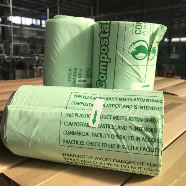 PBAT cornstarch vest handle compostable biodegradable bag