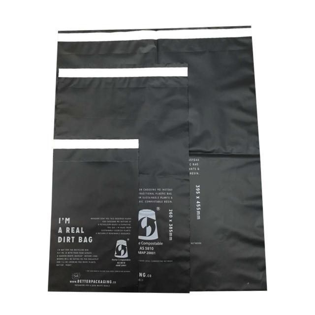 custom printed cornstarch made biodegradable compostable eco plastic mailing bags