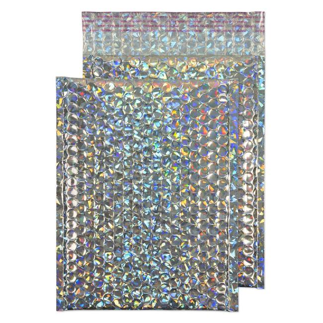 Wholesale Lightweight Logo Printing Glossy Aluminum Foil Custom Rose Gold Metallic Bubble Mailer