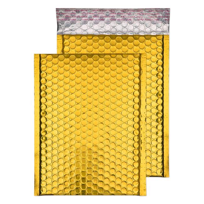 Wholesale Lightweight Logo Printing Glossy Aluminum Foil Custom Rose Gold Metallic Bubble Mailer