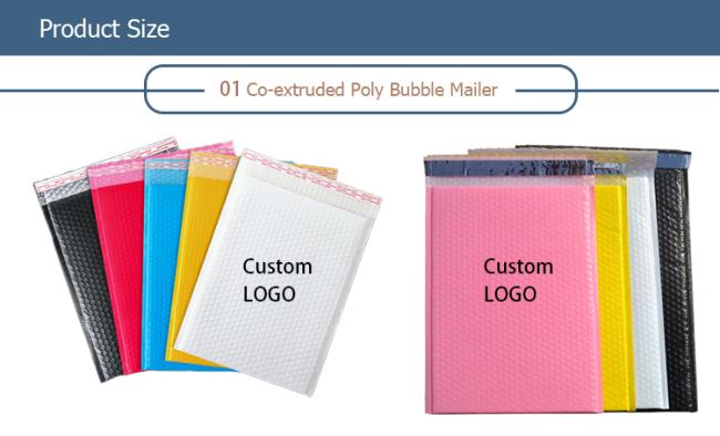 Wholesale Black Envelope Metallic Customized Printed Custom Poly Bubble Mailer Bag
