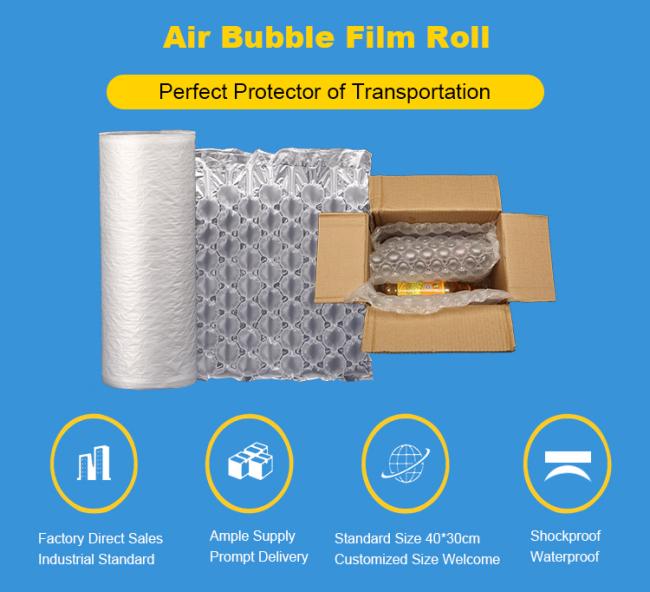 Inflatable Air Cushion Bubble Bag Strong Protection From Destructive Film Wrapping Roll