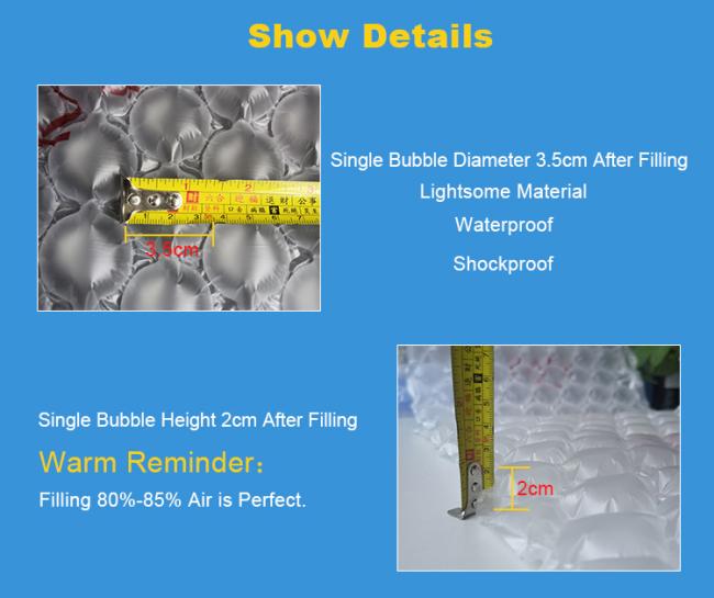 Inflatable Air Cushion Bubble Bag Strong Protection From Destructive Film Wrapping Roll