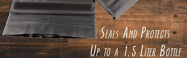 Seals and protects up to a 1.5 Liter bottle