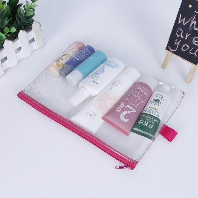 Custom waterproof clear pvc slider plastic zipper bag