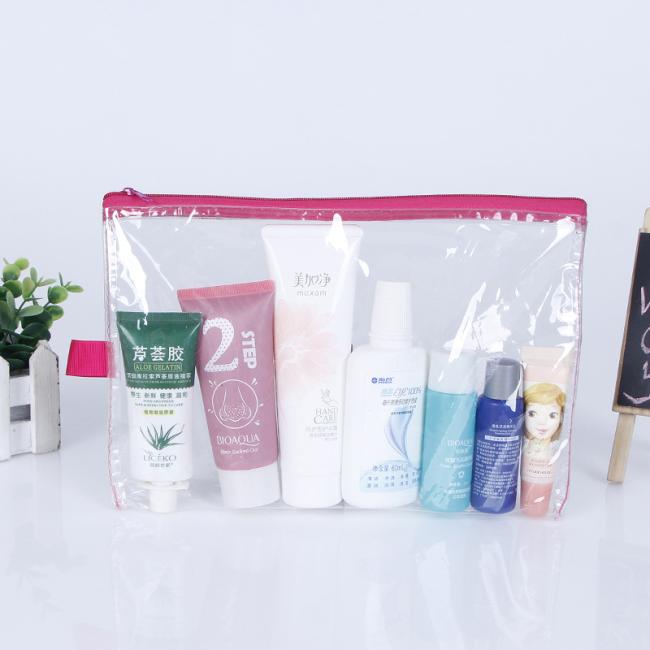 Custom waterproof clear pvc slider plastic zipper bag