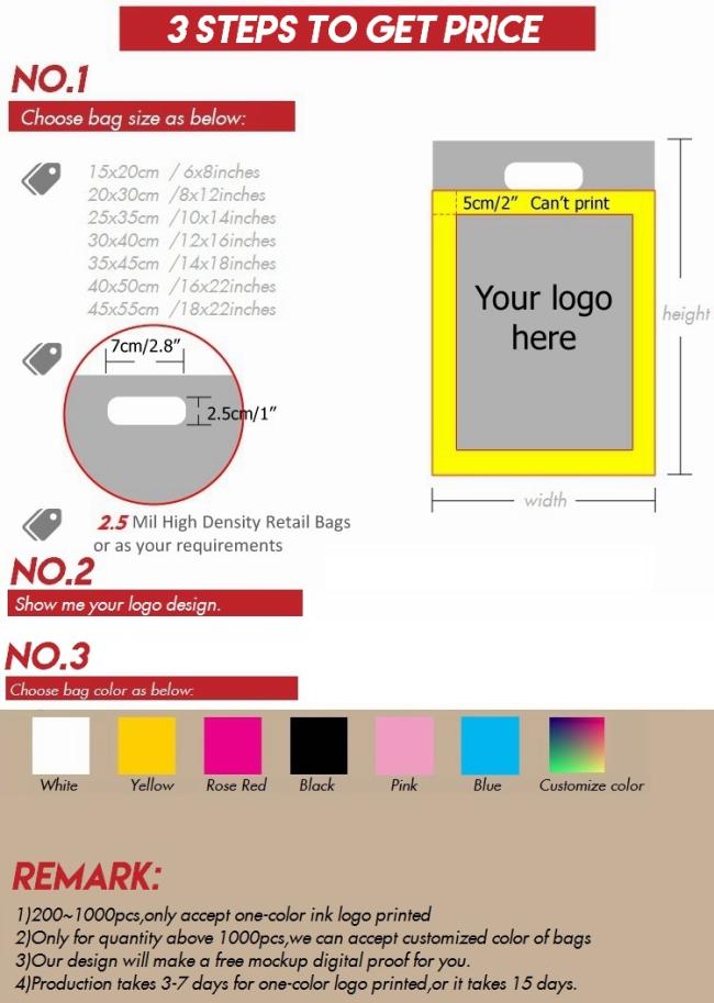 Wholesale Die Cut Handle Eco-Friendly Custom Design Shopping Gravure Printing Groceries Plastic Bags With Logo