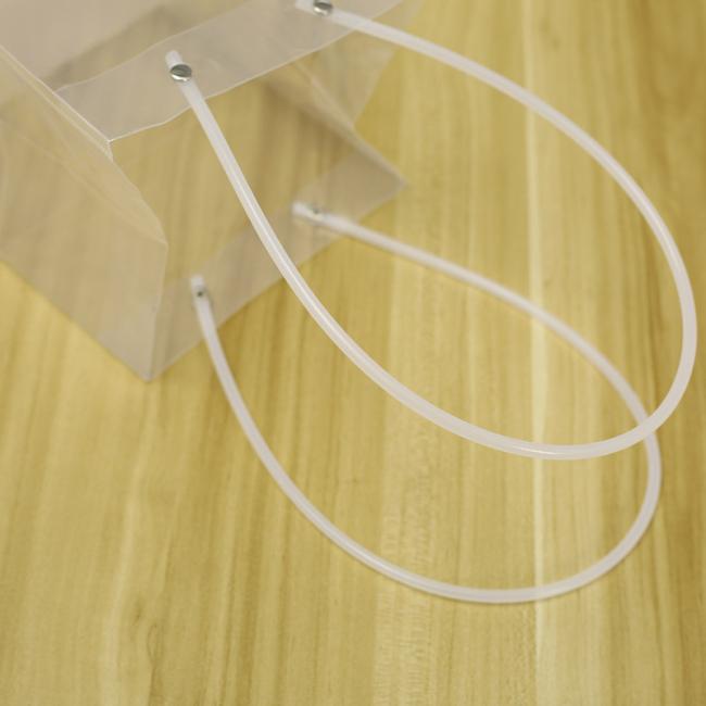 Flower shop transparent PP bag baking square wide bottom large size cake tote bag potted fruit gift packaging