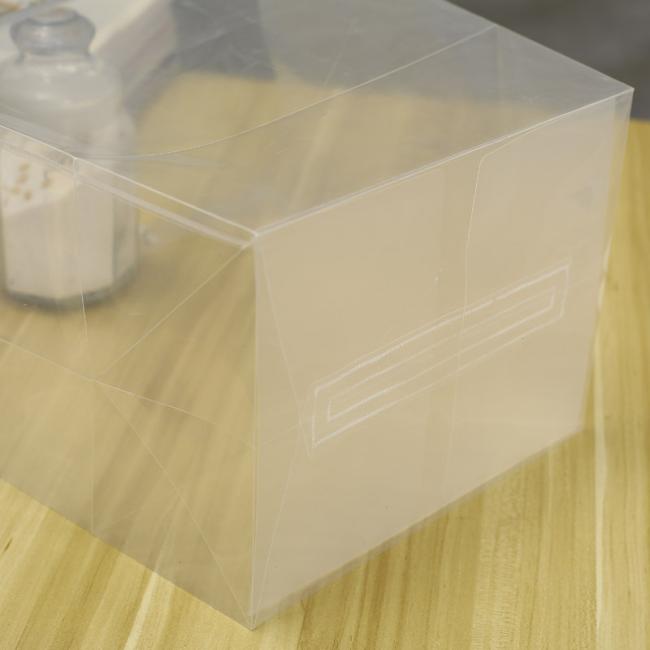 Flower shop transparent PP bag baking square wide bottom large size cake tote bag potted fruit gift packaging
