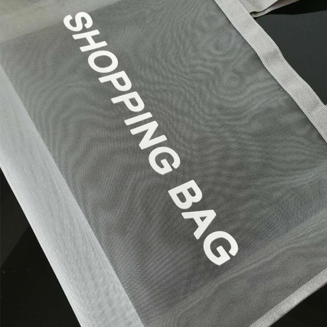 Promotional Customized Large Capacity Foldable Nylon Mesh Market Shopping Bag For Carry