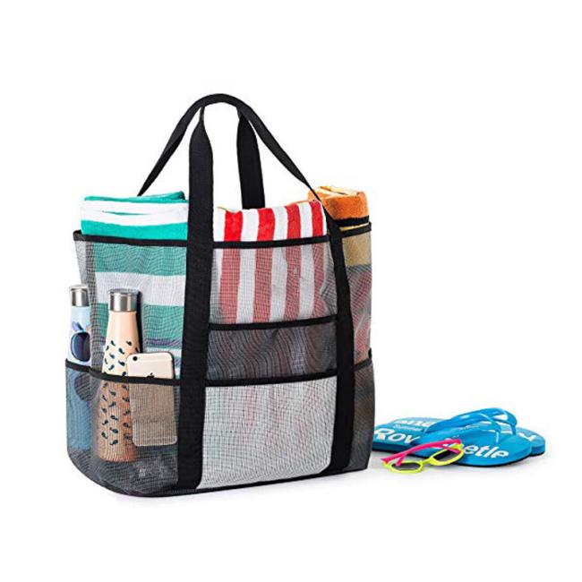 Mesh Beach Bag Large Lightweight Market Grocery Picnic Toy Tote Summer Bag