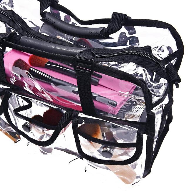 Multifunctional Large Capacity Travel Handle Make Up Clear PVC Cosmetic Bag