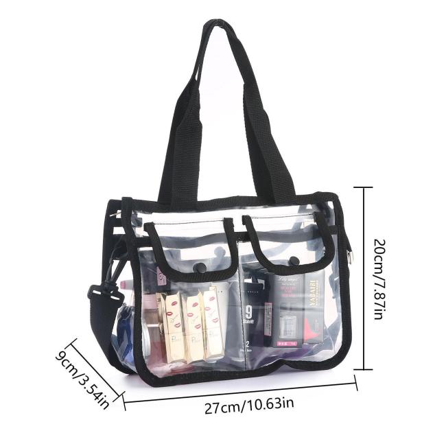 HOMEIN waterproof cosmetics HoloGraphic cosmetic bag, Clear Custom PVC Women Makeup Bag, Travel Makeup Cosmetic Bag