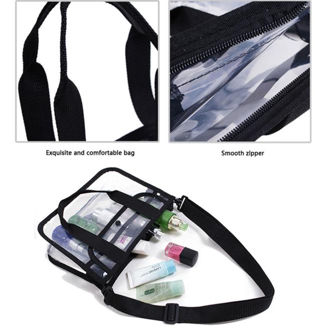HOMEIN waterproof cosmetics HoloGraphic cosmetic bag, Clear Custom PVC Women Makeup Bag, Travel Makeup Cosmetic Bag