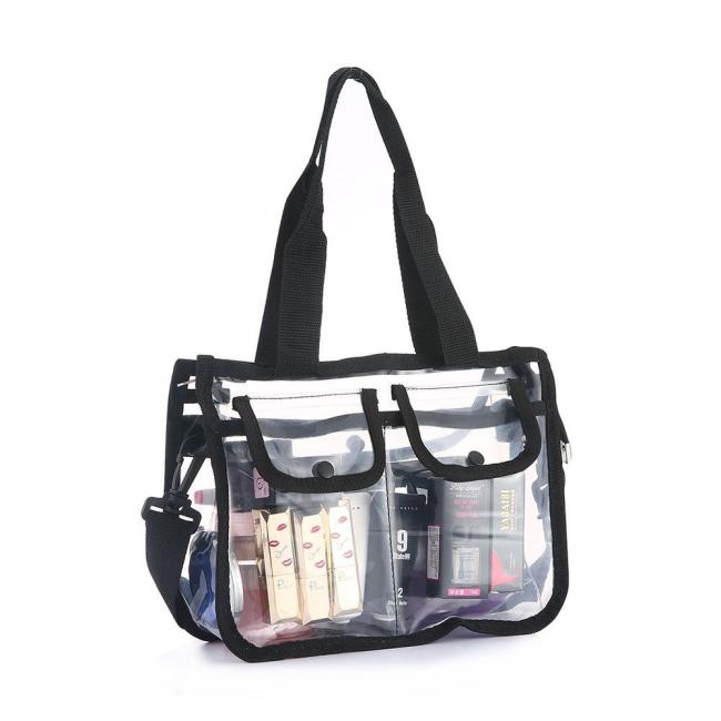 HOMEIN waterproof cosmetics HoloGraphic cosmetic bag, Clear Custom PVC Women Makeup Bag, Travel Makeup Cosmetic Bag