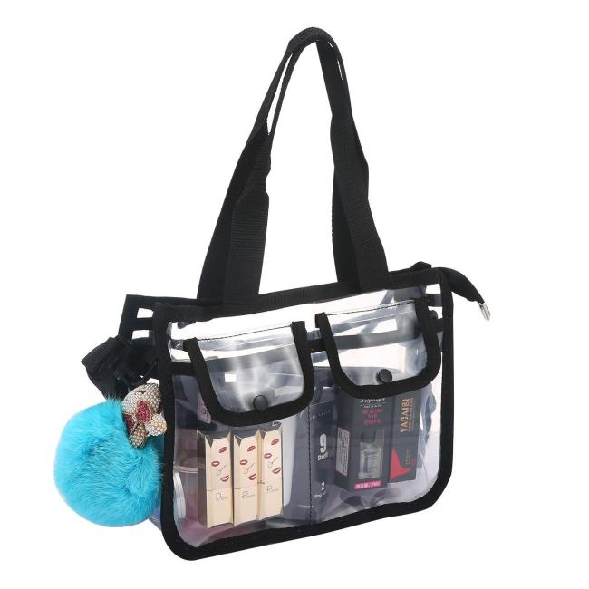 HOMEIN waterproof cosmetics HoloGraphic cosmetic bag, Clear Custom PVC Women Makeup Bag, Travel Makeup Cosmetic Bag