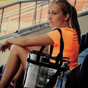 girl stadium security clear tote bag
