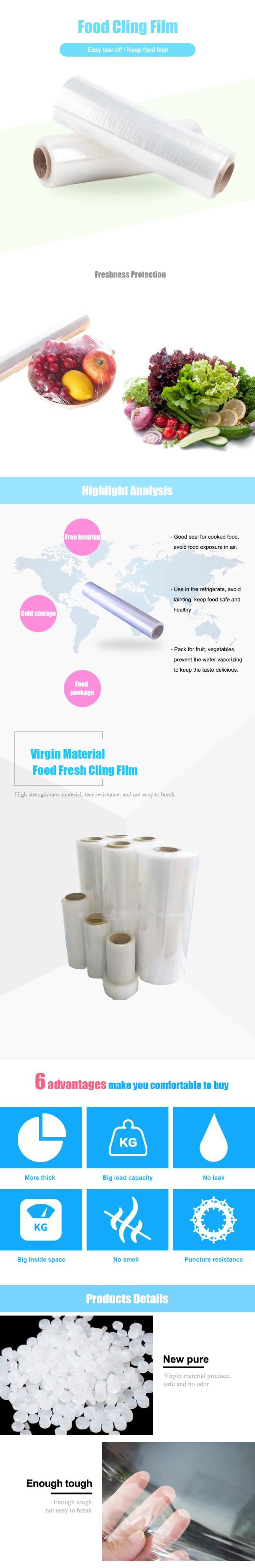 Food Packaging Plastic Cling Wrap Film