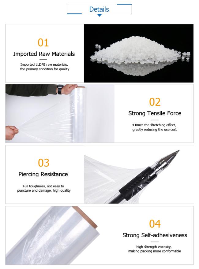 Free Sample Clear plastic LLDPE pallet stretch film wrap