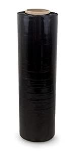 IDL Packaging 18" x 1500' 80 ga Hand Stretch/Shrink Film Roll, Black