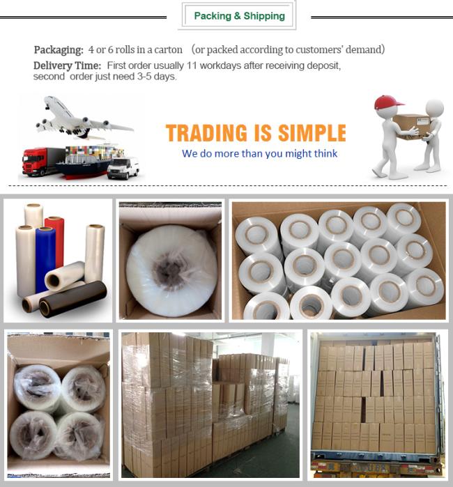 Wholesale 20mic high quality stretch film 350% Pre stretching