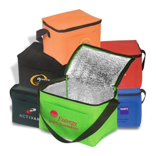 Custom Imprint Portable Non Woven Large Insulated Tote Bag Thermal Lunch Cooler Bag