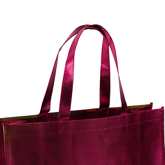 Wholesale cheap custom logo printed folding laser pla eco pp metallic non woven tote shopping bags