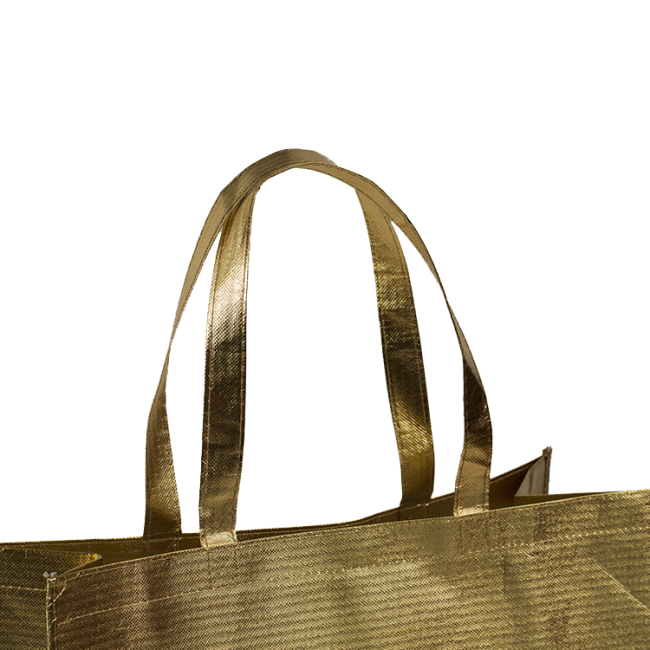 Wholesale cheap custom logo printed folding laser pla eco pp metallic non woven tote shopping bags