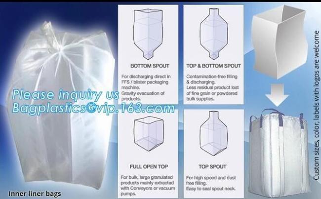 Bitumen Big FIBC Jumbo Bags Bottom Spout , Inner Liner Bag Ventilated Breathing