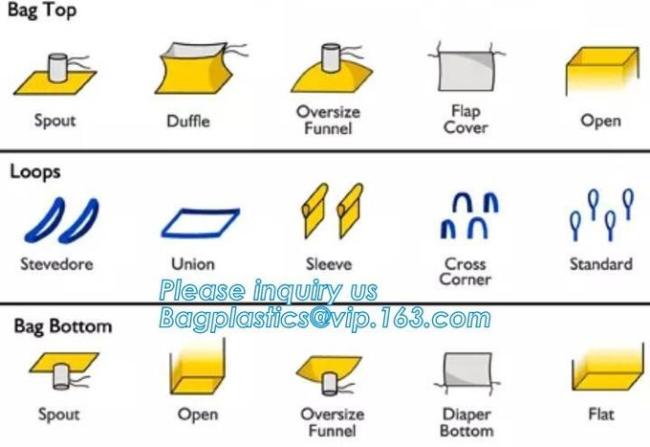 Bitumen Big FIBC Jumbo Bags Bottom Spout , Inner Liner Bag Ventilated Breathing