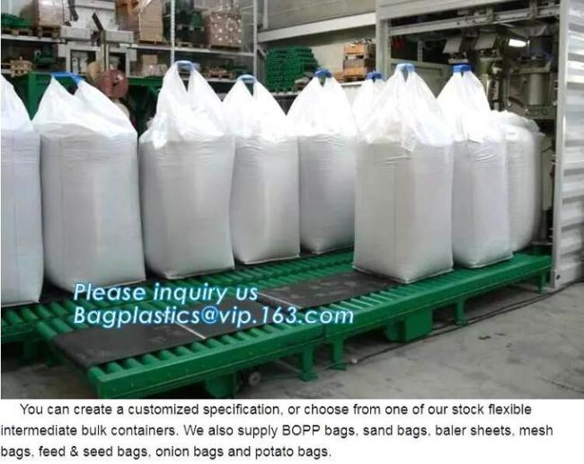Foldable Plastic FIBC Jumbo Bags 1 Ton Big Bulk Ton Recycling Pp Woven