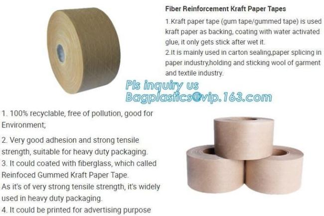 Heavy Packing Labelhhh Tape Label / Gummed Tape Kraft With PE Coated