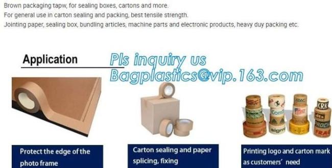 Heavy Packing Labelhhh Tape Label / Gummed Tape Kraft With PE Coated