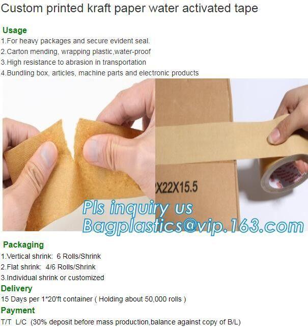 Fiber Reinforced Labelhhh Tape Label Gummed Kraft Paper Packing Reinforced
