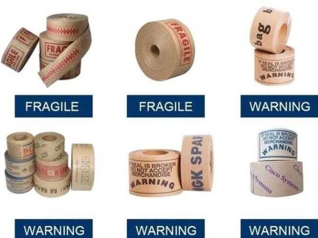 Fiber Reinforced Labelhhh Tape Label Gummed Kraft Paper Packing Reinforced