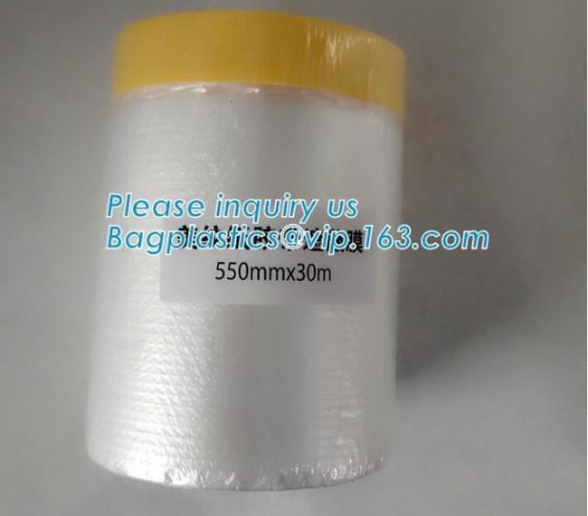 PE Taped Drop Masking Film For Car Painting Protective Plastic Film