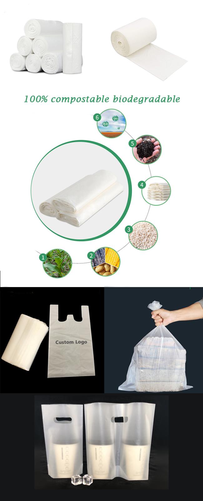 Eco Friendly Custom Printed 100% Compostable Biodegradable Plastic Zip Lock Bags