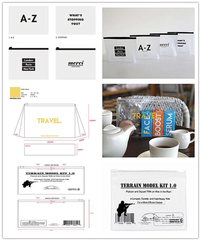 Wholesale Waterproof Clear PVC k Bag Custom Logo Frosted Plastic Bag For Cosmetic Swimwear Clothing