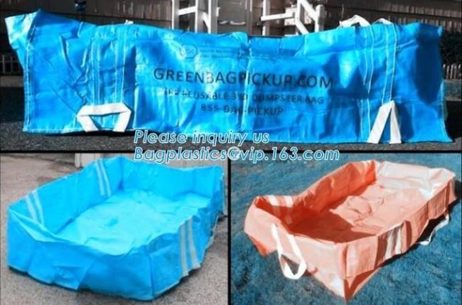 Construction waste skip bag FIBC garbage dumpster PP bulk bag,skip bag skip hop bag skip hop diaper bag, bagplastics,pac