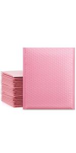 light pink bubble mailers