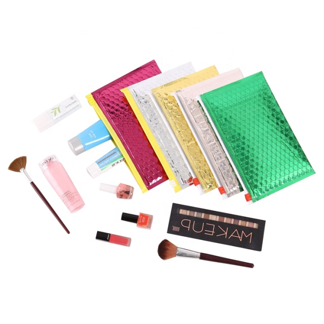 Self seal & Ziplockkk esd bubble bag bubble packaging wrap cosmetic pouch slider bubble bag
