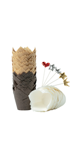Katbite Tulip Cupcake Liners 200PCS