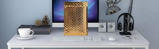 gold bubble mailer